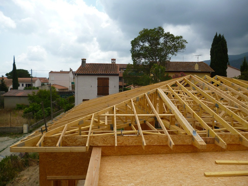 La charpente en place